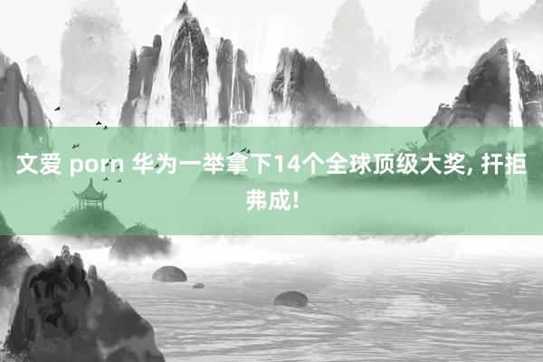 文爱 porn 华为一举拿下14个全球顶级大奖， 扞拒弗成!